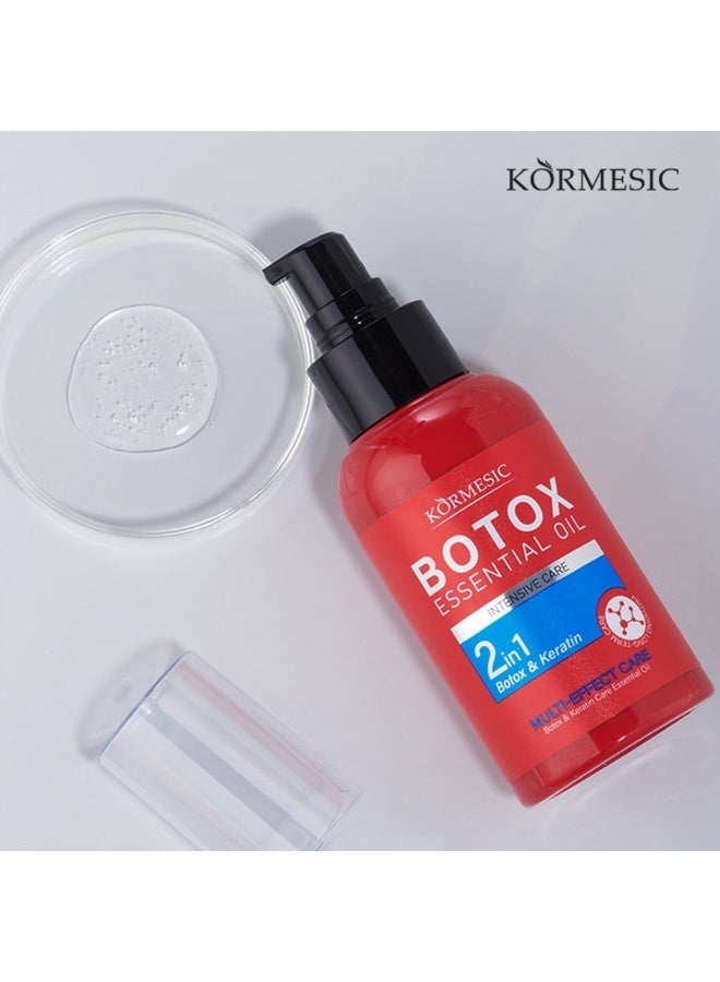Kormesic Botox Essential Oil 100ml Deeply Nourishes Hair 2 in 1 Botox And Keratin Care Essential Oil Protect Dyed & Permed Hair Make Hair Smooth Restore Hair Natural Shine - Image 3